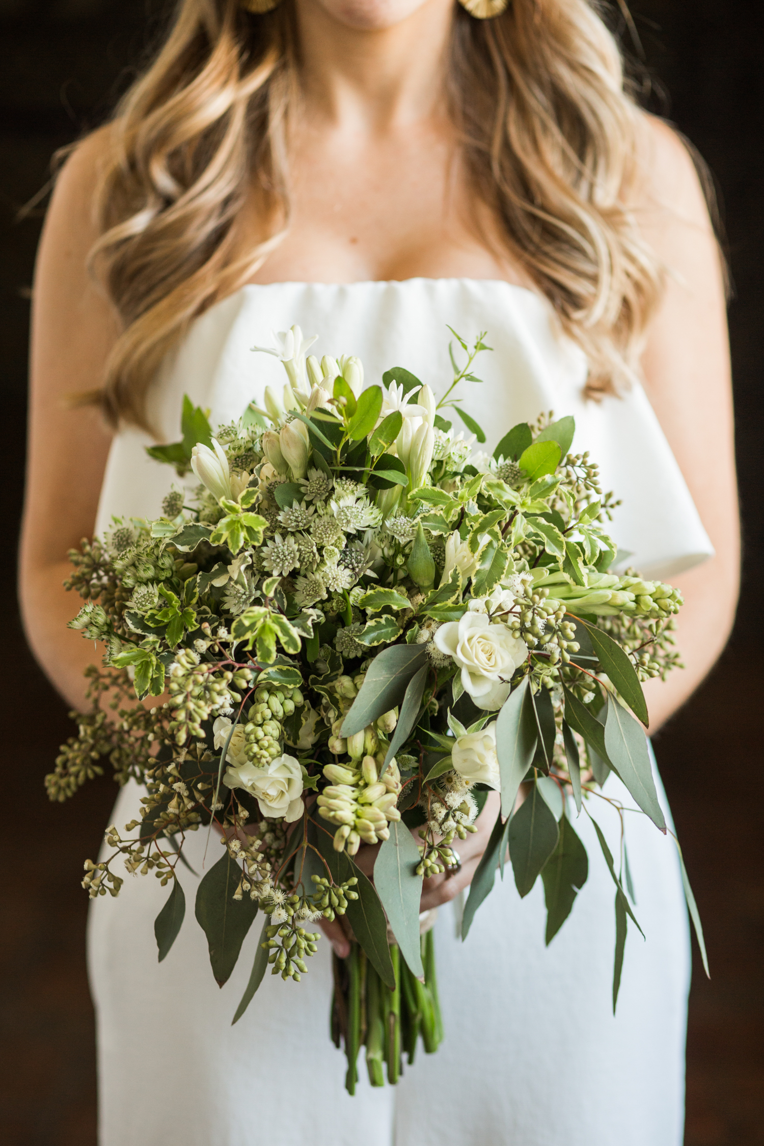 Classic Bridal Bouquet in Green and White
