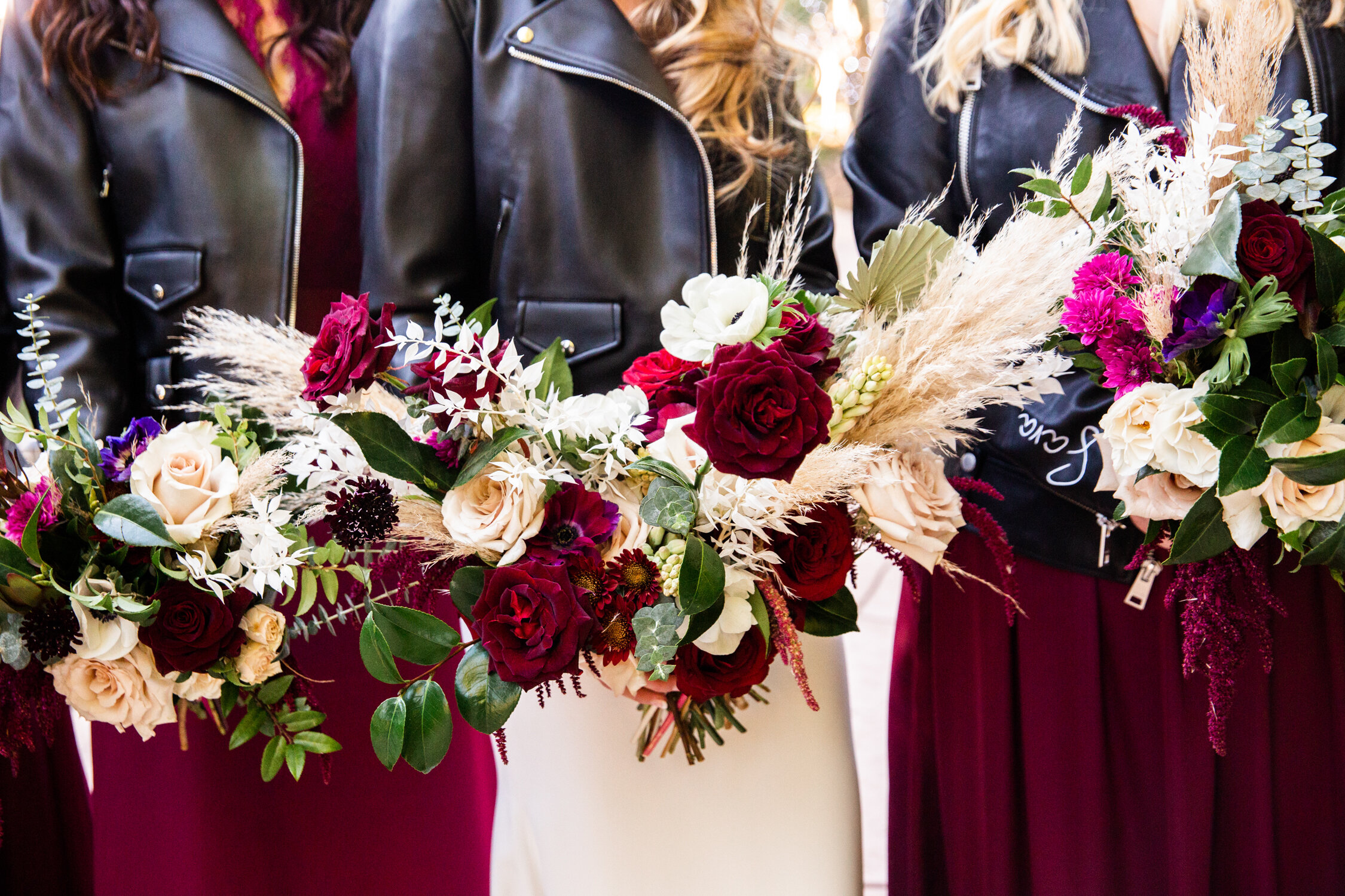 Edgy modern wedding flowers