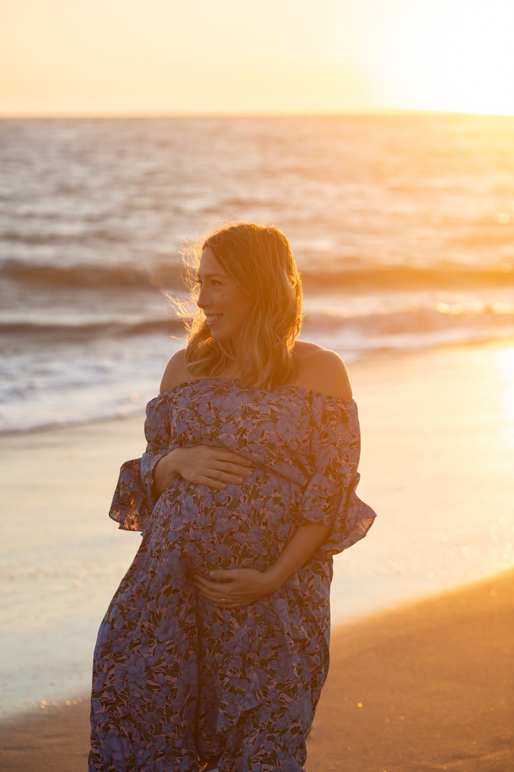 Sunset Maternity Session at Leo Carillo Beach 